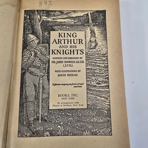 Vintage King Arthur and His Knights By Knowles 1923 Illustrated by Louis Rhead - Picture 1 of 8