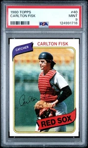 1980 Topps Baseball Carlton Fisk #40 PSA 9 - Bild 1 von 2