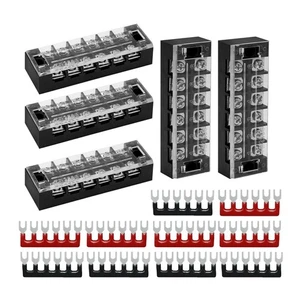 5 Pcs Dual Row 6 Positions Screw Terminal Electric Barrier Strip Block 600V 25A - Picture 1 of 9
