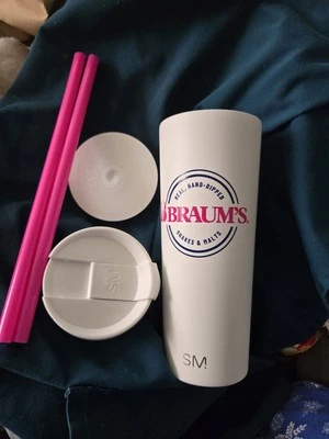 Unique Braums White Tumbler 24oz Simple Modern - Image 1 of 4
