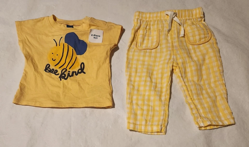 Nuevo con etiquetas Conjunto de 2 Pantalones Camiseta Azul Marino Antiguo Tipo Abeja Bebé Niño Niña Unisex Foto 1 de 1