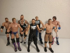 Lot Of 7 WWE Action Figures Wrestling John Cena Kevin Owens AJ Styles Jericho - Picture 1 of 12
