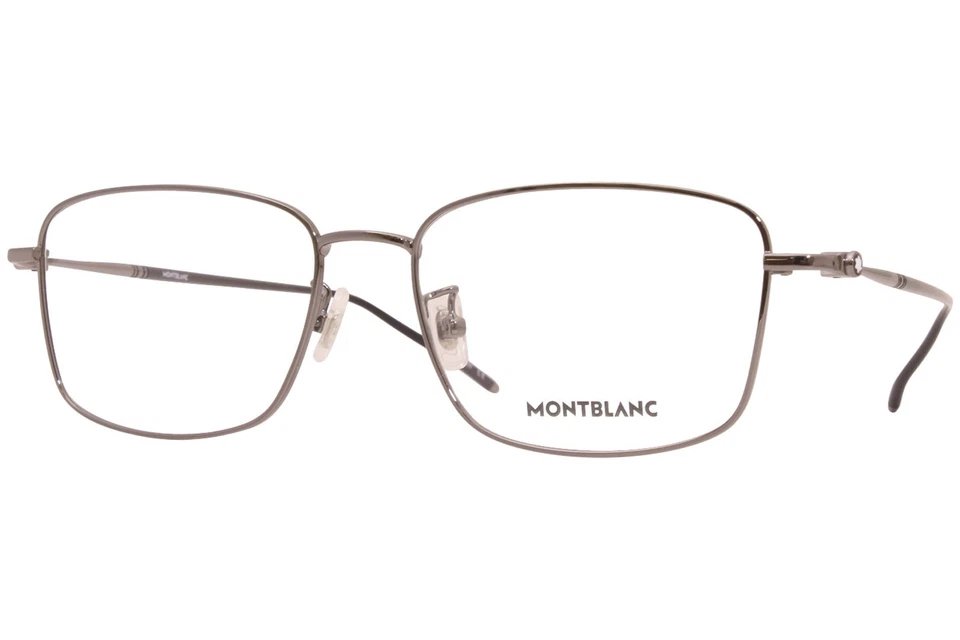 Montblanc MB 0140ok 006 Ruthenium Metal Rectangle Eyeglasses 56mm