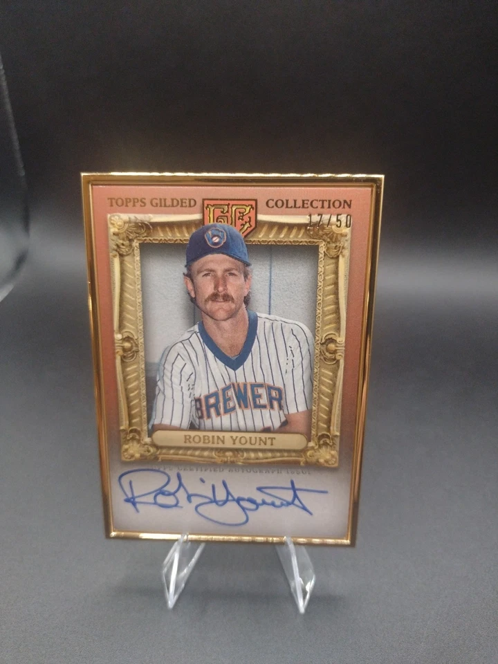 Tarjeta Trascendente Robin Yount Colección Dorada Topps 2024 17/50 Foto 1 de 2