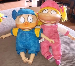 Vintage 1997 Viacom Rugrats Nickelodeon Tommy Pickles & Angelica Popsicle Plush - Picture 1 of 15