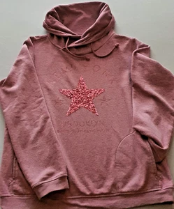 Hoddie Sweatshirt von Gina - Sternprint vorn - altrosa ~ Gr. 42 - Bild 1 von 2