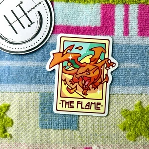 Pokemon Waterproof Vinyl Sticker | Tarot Card Themed Pokémon The Flame Charizard - Picture 1 of 1
