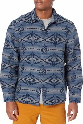 PENDLETON Men’s Marshall Super Soft Southwestern Shirt, Trapper Peak Blue, XL - Image 1 of 4