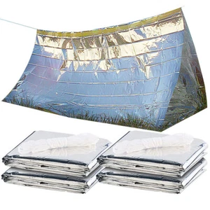 Semptec 4er-Set Notfall-Zelte für 2 Personen, hitzeabweisend, kältedämmend - Bild 1 von 3