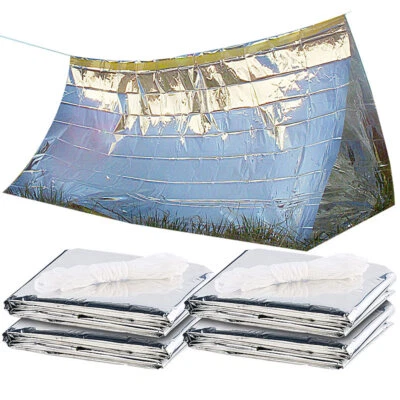 Semptec 4er-Set Notfall-Zelte für 2 Personen, hitzeabweisend, kältedämmend - Bild 1 von 3