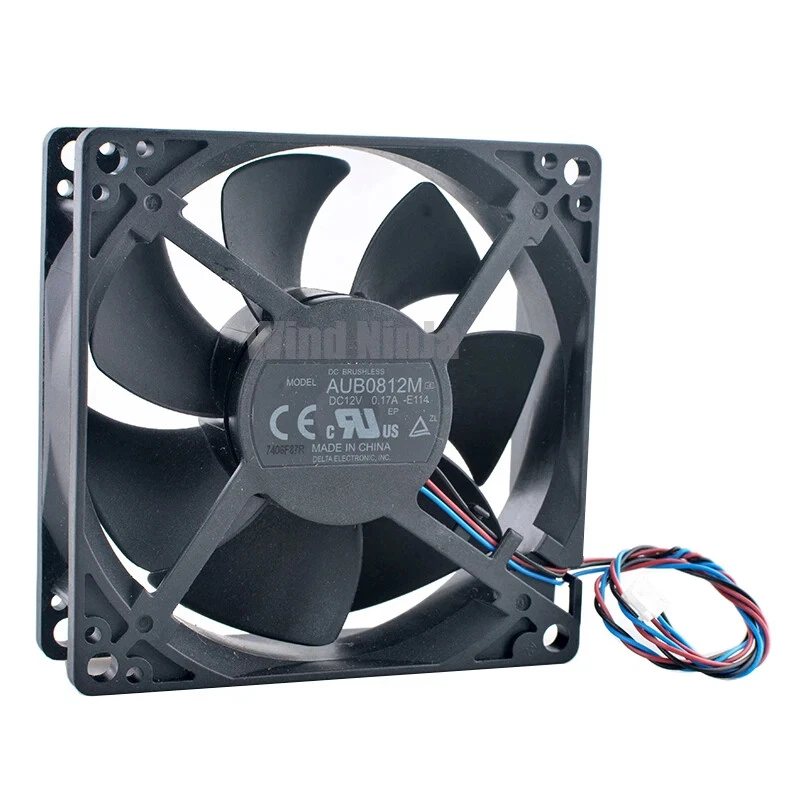 AUB0812M 8cm 80mm fan 80x80x25mm DC12V 0.17A 3pin Axial flow fan cooling fan - Image 1 of 4