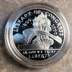 2000 P Library of Congress Proof Silver Dollar - Picture 1 of 2