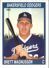 1990 Bakersfield Dodgers Cal League Cards #254 Brett Magnusson