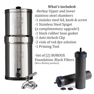 Big Berkey Einheit/Gehäuse - mit schwarzen Filtern der Marke Boroux - Bild 1 von 2