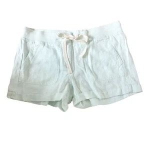 NWT Lou & Grey 100% Linen Shorts Casual Chino Drawstring Cuffed Size XS Mint - Bild 1 von 6