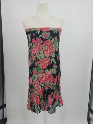 Vintage Sarah Arizona Rayon Double Sided , 2 Layer Skirt, Small Boho Floral Maxi - Image 1 of 4