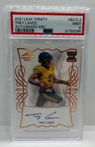 Trey Lance Rookie Auto 2021 Leaf Trinity RC BA-TL2 Autograph Guaranteed by Leaf - Picture 1 of 2