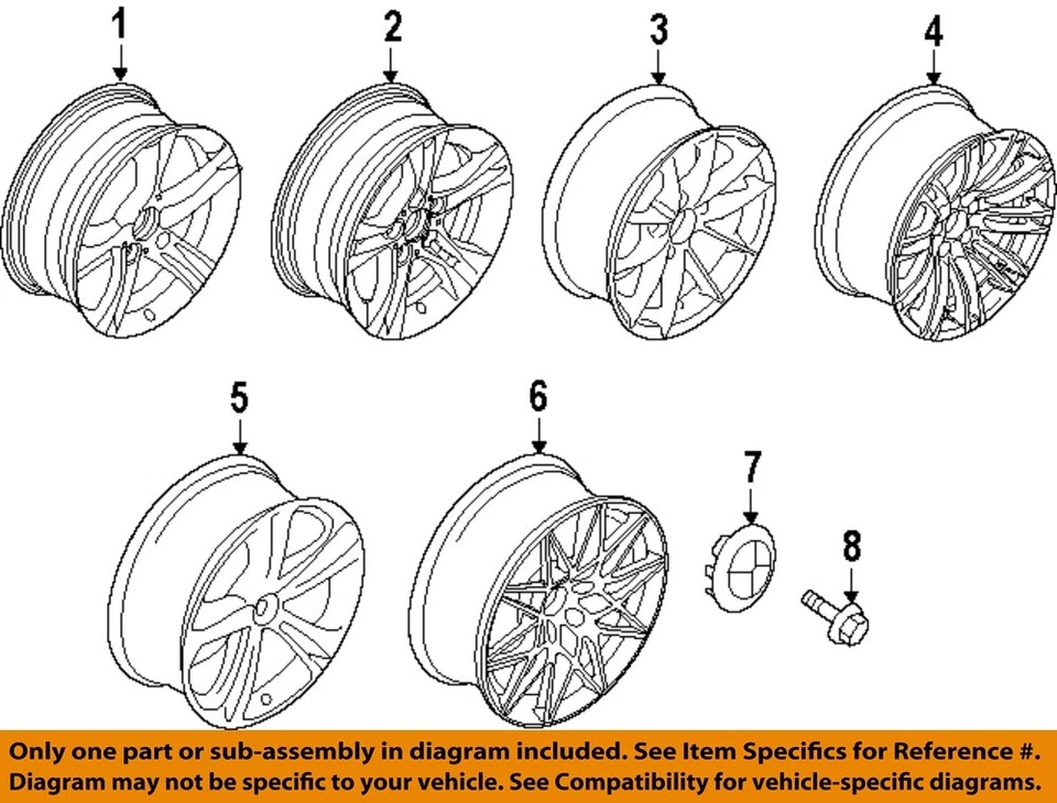 Llantas BMW OEM 07-25 228i Gran Coupé ruedas-perno rueda 36136890324 Foto 1 de 1