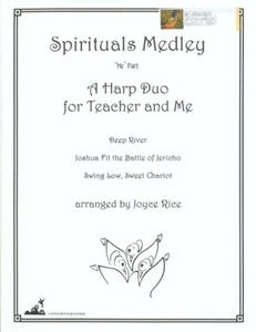 Spirituals Medley Sheet Music for Harp Duet Joyce Rice Teacher and Student Duo - Picture 1 of 4