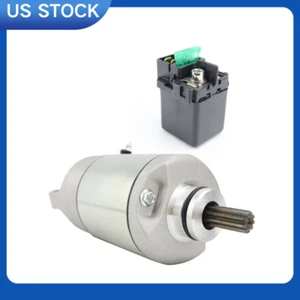 Starter Motor For Kawasaki Prairie 700 4X4 KVF700 Hardwoods Green HD With Relay - Imagen 1 de 6