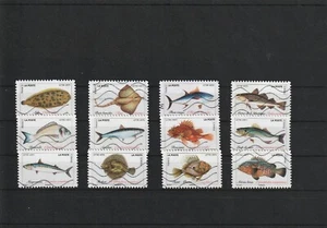 Francia 2019 Los Peces Serie Completa De 12 Sellos Obliterados - Imagen 1 de 1