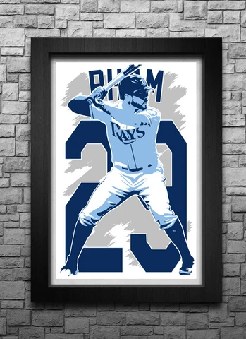 TOMMY PHAM art print/poster TAMPA BAY RAYS FREE S&H! JERSEY Cover