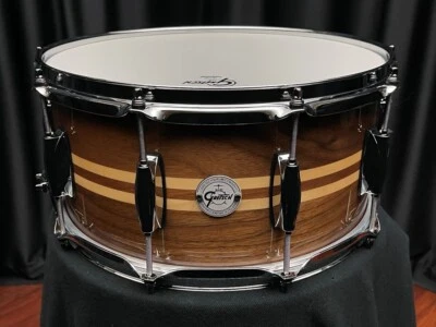Gretsch Full Range 6.5x14 Walnut Snare Drum With Maple Inlays - Image 1 of 4
