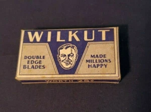 Antigua década de 1930 WILKUT Blade Co. Envoltura de hoja de afeitar de seguridad de doble borde Newark NJ - Imagen 1 de 6