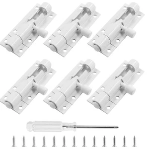 6 Pcs Slide Bolt Latch Lock 2 Inch Small Barrel Bolt Door Security Slide Latc... - Picture 1 of 7