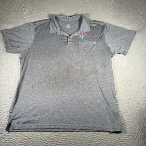 Dominos Polo Shirt Mens 2XL XXL Blue Short Sleeve Employee Uniform Casual - Picture 1 of 7