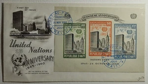 1932 FDC Argentina United Nations 15th Anv. Souvenir Sheet Postal History Cover - Picture 1 of 2