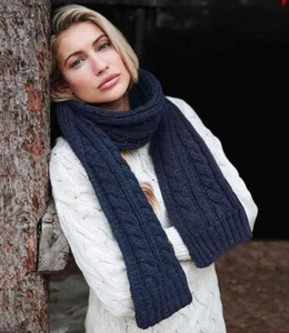 Beechfield Cable Knit Melange Scarf Heavyweight Cable Knit Chunky Winter Fashion - Picture 1 of 1