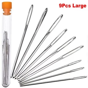 9PCS Knitters Wool Needles Large Eye For Easy Threading Darning Sewing Tapestry - Picture 1 of 3