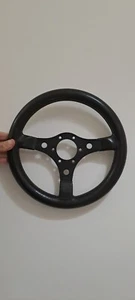 PERFECT STEERING WHEEL ITALY VINTAGE CAR FIAT SPORT RAID MADE IN ITALY ABARTH - Picture 1 of 15