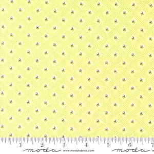 MODA FABRICS #18775 14 "SOFT YELLOW" ALL OVER TINY FLORAL PRINT BTY - Picture 1 of 1