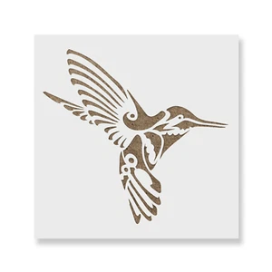 Plantilla decorativa colibrí - plantillas Mylar duraderas y reutilizables - Imagen 1 de 5