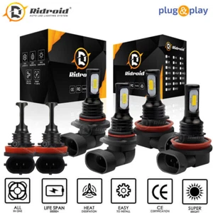 For Toyota 4Runner 2010-2020 LED Headlight Bulbs Kit High/low Beam + Fog Light - Picture 1 of 20