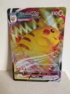 Pokemon TCG Pikachu Vmax - Oversized Jumbo Card - Black Star Promo - SWSH286 - Image 1 of 4