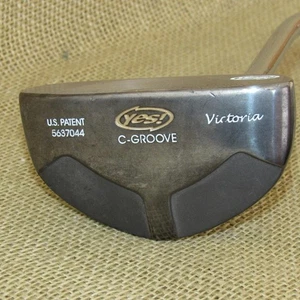 YES! C-Groove Victoria Golf Putter ~ Right Hand 34" Tall ~ Winn YES Grip ~ EUC - Picture 1 of 13