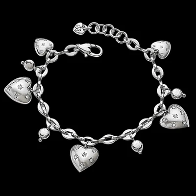 Brazalete Brighton STELLAR HEART plata con dije precio de venta sugerido por el fabricante 92 USD nuevo con etiqueta al por menor Foto 1 de 4