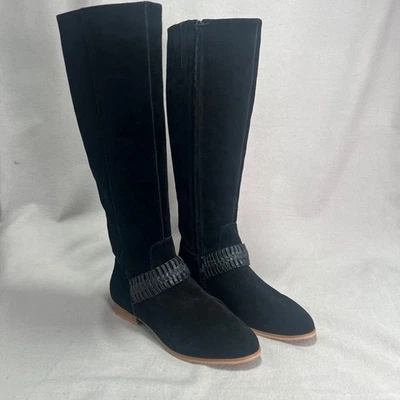 Jack Rogers Tinsley Suede Knee Boots Black Women's 5.5M Style 142191BT03 - Image 1 of 4