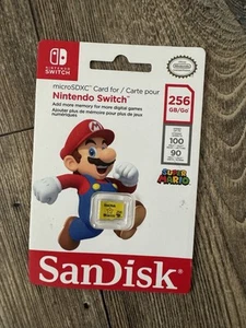 Carte micro SD SanDisk 256 Go microSDXC pour Nintendo Switch SDSQXAO-256G-GNCZN - Photo 1 sur 2