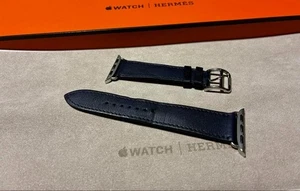 Hermes Apple Watch Simple Tour Navy Lederarmband 40mm-42mm gebraucht mit Box - Bild 1 von 8