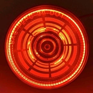 36580 United Pacific Marker Light 4 LED 2.5" Round Abyss Light RED/RED Lens - Picture 1 of 4