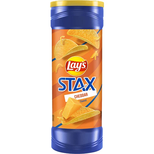 Lay's Stax Cheddar Potato Crisps 5.5 Oz Lays 2 Pak