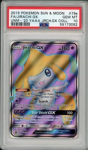 2019 Pokemon S&M UNM 20 YAAA JRCH GX COLL Promo BSP Jirachi GX FA #79a PSA 10 - Picture 1 of 2