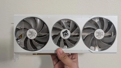 PowerColor Radeon RX 6700 XT 12GB HellHound Spectral White GDDR6 Video Card GPU - Image 1 of 4