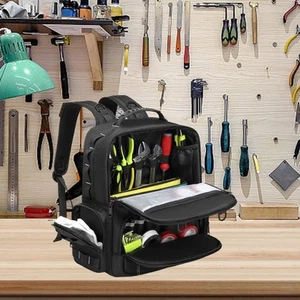 Tool Backpack with Storage Pocket Waterproof Heavy Duty Storage Container - Picture 1 of 4