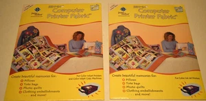 2 Pkgs June Schneider zum Einnähen Computer Drucker Stoff - Neu in Verpackung - 8 Blatt! - Bild 1 von 2