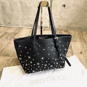 Bolso de Mano Genuino Jimmy Choo Estrella Tachuelas Sasha S Cuero Negro Bolso de Hombro - Imagen 1 de 10